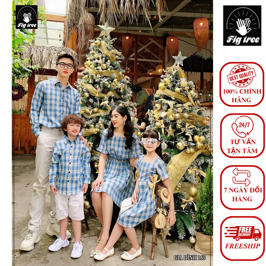 Đồ gia đình Fig Tree sọc caro xanh ( MS :165) siêu hót kèm viedo cận cảnh sản phẩm