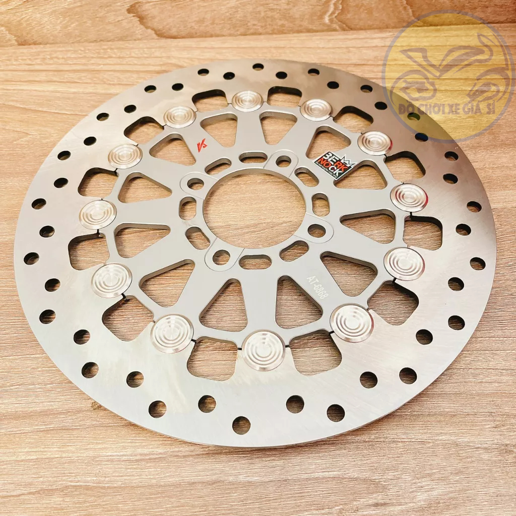 Đĩa King Drag V2 Khoen Inox 304 267mm màu xám lắp được cho tất cả các dòng xe thông dụng
