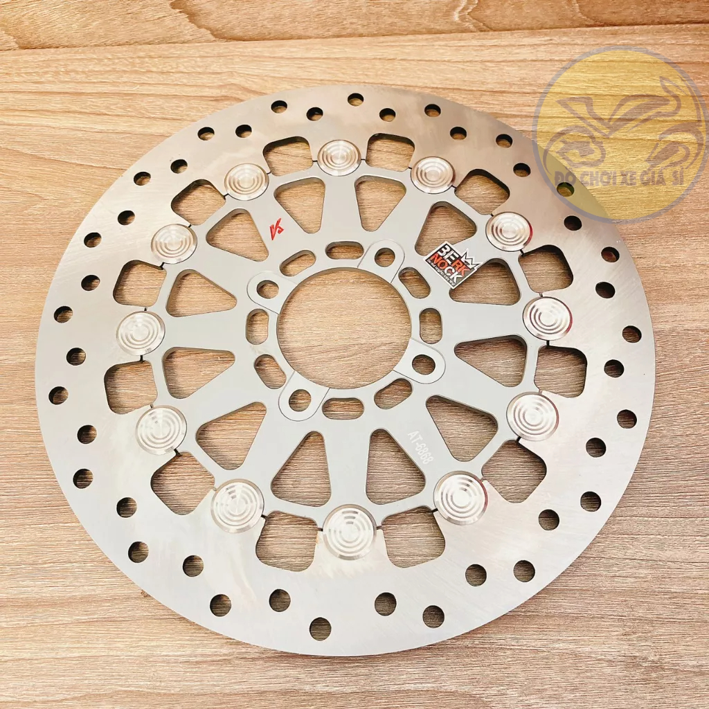 Đĩa King Drag V2 Khoen Inox 304 267mm màu xám lắp được cho tất cả các dòng xe thông dụng