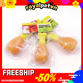 (SIZE TO)ĐÙI GÀ ĐỒ CHƠI CAO SU TỰ NHIÊN CHO CHÓ MÈO GẶM