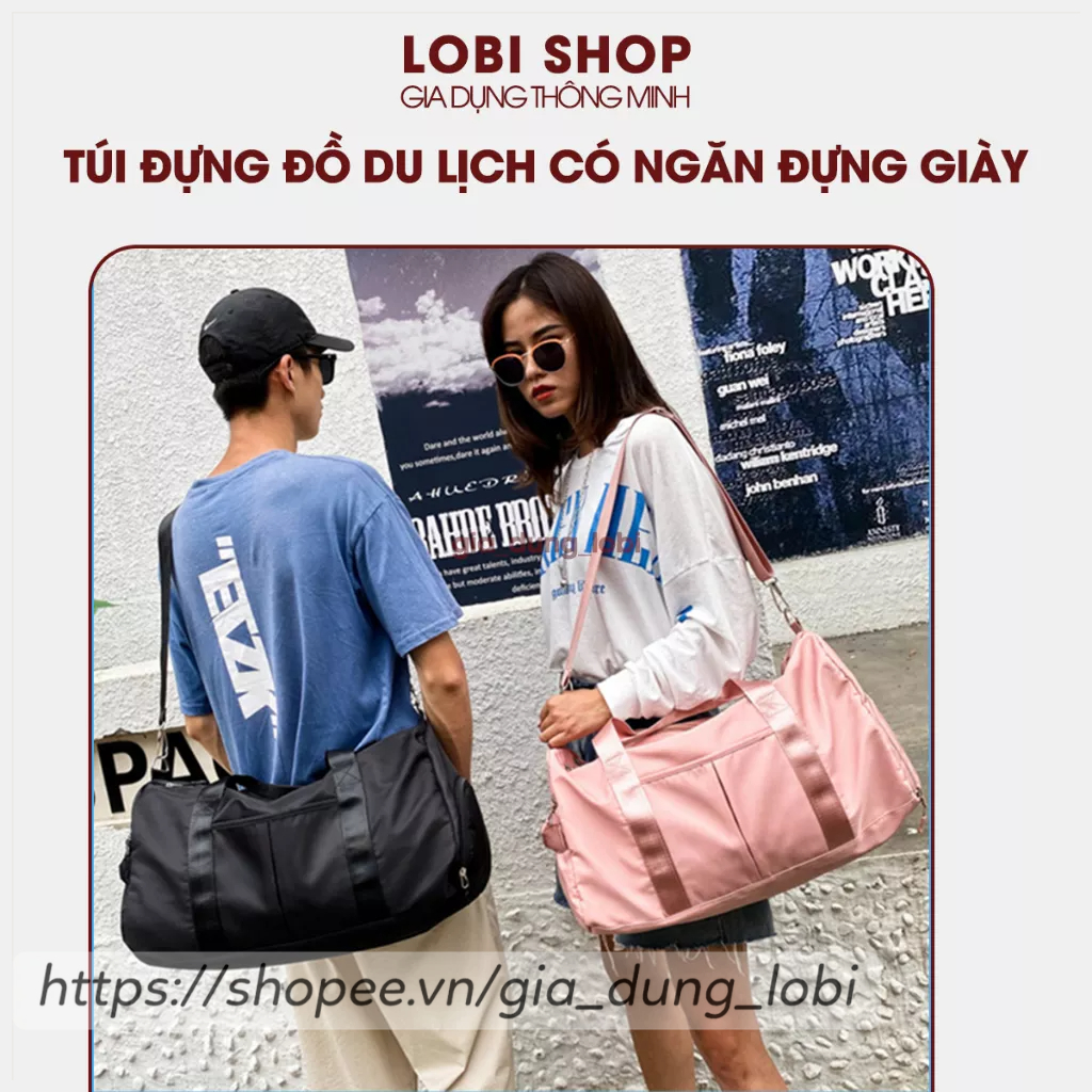 Túi đựng đồ du lịch xách tay nhiều ngăn vải dày chống thấm nước, túi đựng đồ tập gym size to có ngăn chứa giày