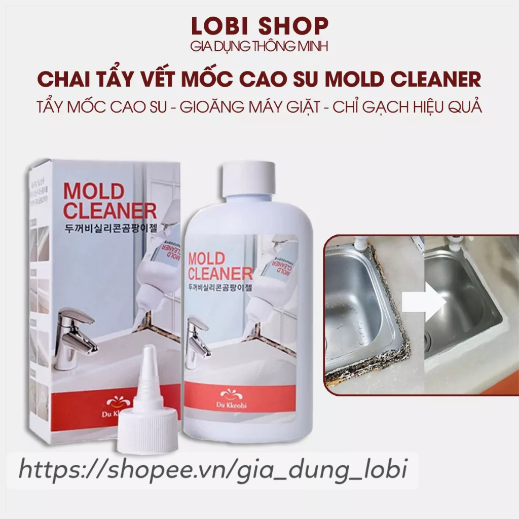 Chai tẩy mốc Mold Cleaner chất tẩy đa năng làm sạch nấm mốc vòi nước inox cao su, vệ sinh gioăng máy giặt