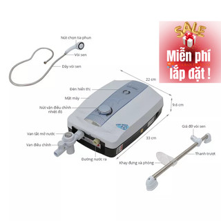 Máy nước nóng trực tiếp Centon WH8998E (Không Bơm)  WH8998ESP (Có Bơm siêu êm),1 đổi 1 trong 12 tháng