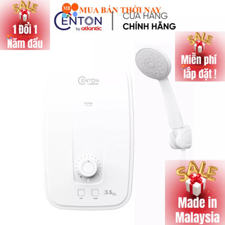 Máy nước nóng trực tiếp centon presto lite 3.5 kw 4.5kw có bơm không bơm, màu trắng, tay sen 1 chế độ