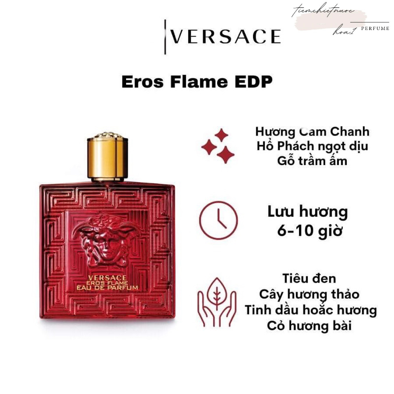 Nước Hoa Nam bám dai Versace Eros Flam For Men EDP 10ml(dạng mẫu thử )