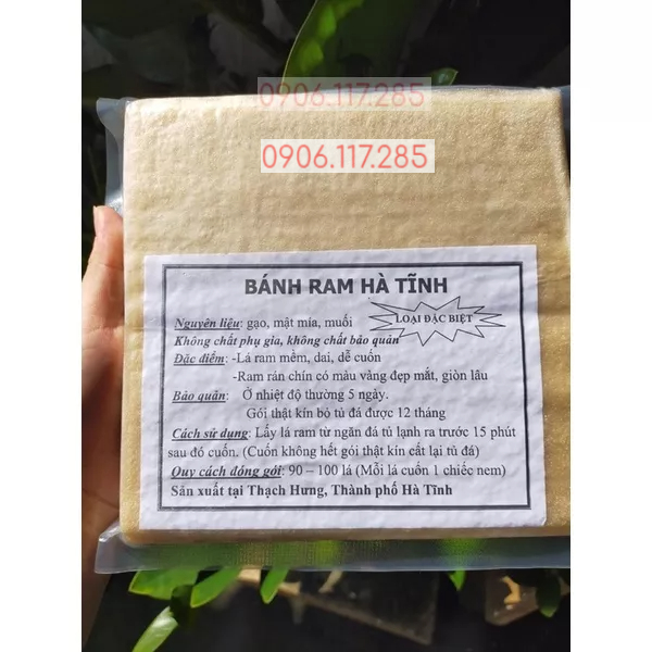 Bánh ram Hà Tĩnh, Vỏ ram chính gốc Thạch Hưng Hà Tĩnh loại đặc biệt hút chân không 500 g