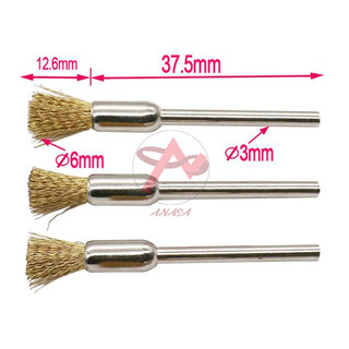 Chổi Đánh Rỉ Sắt Mini Đánh Gỉ Sét Han Rỉ Sợi Đồng Trục 3MM Đánh Bóng Làm Sạch Kim Loại Bị Han Bề Mặt