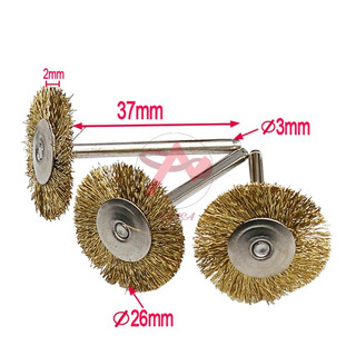 Chổi Đánh Rỉ Sắt Mini Đánh Gỉ Sét Han Rỉ Sợi Đồng Trục 3MM Đánh Bóng Làm Sạch Kim Loại Bị Han Bề Mặt