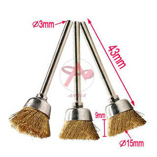 Chổi Đánh Rỉ Sắt Mini Đánh Gỉ Sét Han Rỉ Sợi Đồng Trục 3MM Đánh Bóng Làm Sạch Kim Loại Bị Han Bề Mặt