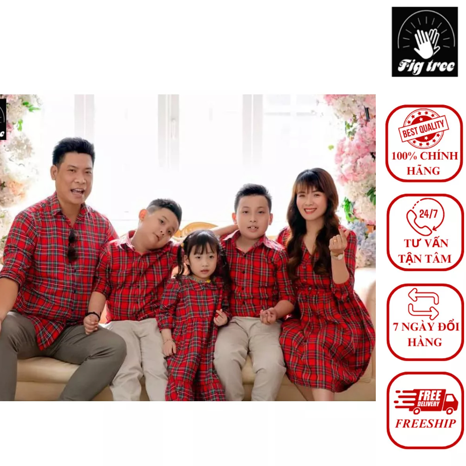 Đồng Phục Gia Đình Caro Đỏ ( MS :166) Đón Noel Siêu Xịn Kèm Video