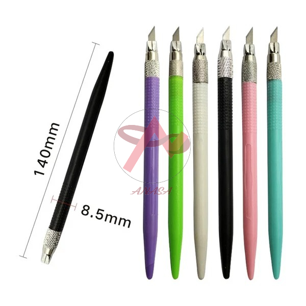 Dao Cắt Washi Tape Tỉa Sticker, Tỉa Giấy, Gọt Mô Hình Tiện Lợi Kèm 12 Lưỡi Giao Màu Ngẫu Nhiên