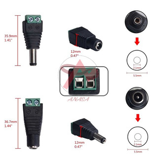 Jack DC Nối Nguồn Đực/Cái 5.5x2.1mm Nối Dây Nguồn Led Chiếu Sáng Nối Dây Điện Nhanh Nguồn Camera