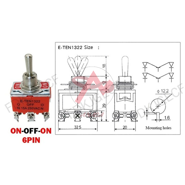 Công Tắc Gạt E-TEN 15A/250V Các Loại