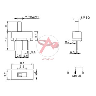Công Tắc Gạt 3 Chân SS12D01 2 Chế Độ