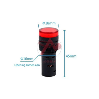 Đèn Báo Tủ Điện 220VAC Phi 16mm