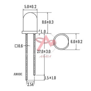 LED Đục Phi 5mm, LED Đục Phi 3mm - Gói 10 con
