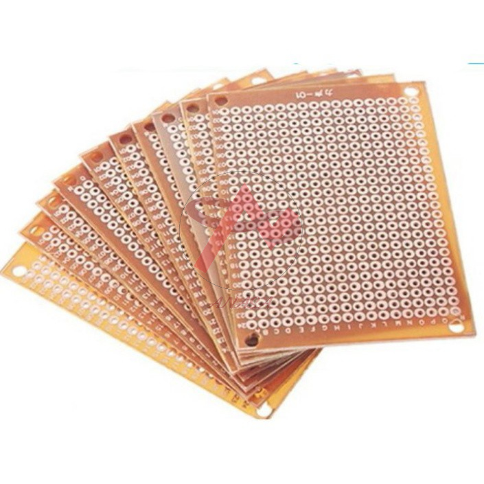 PCB Đục Lỗ 9x15cm 1 Mặt Phủ Vàng Loại Thường