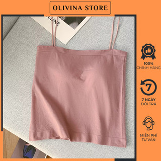 Áo 2 dây nữ có mút đệm ngực dáng dài đi biển chơi tập gym yoga, bra mặc blazer cardigan