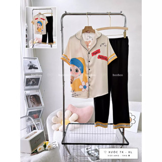 BIGSIZE 60 -75kg-Đồ Mặc Nhà Pijama Lụa Latin