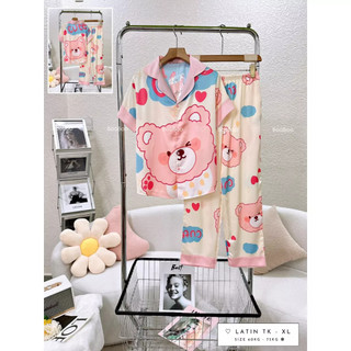 BIGSIZE 60 -75kg- Đồ Mặc Nhà Pijama Lụa Latin