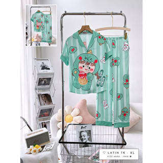 Đồ Bộ Mặc Hè Lụa Tay Ngắn Quần Dài  Bigsize ( 60 -75kg)