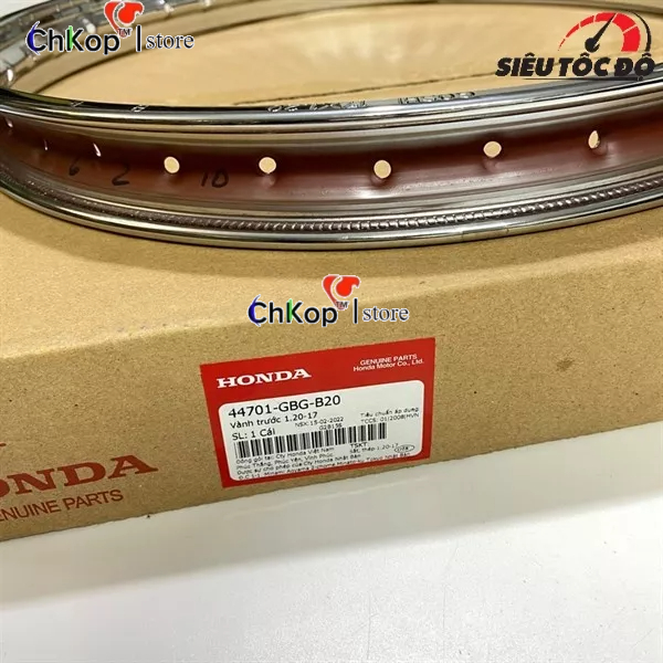 Vành trước (niềng) HONDA DREAM / WAVE ALPHA / ALPHA + xịn (1.20-17) (44701GBGB20) zin Chính hãng honda - Phụ Tùng ChKop