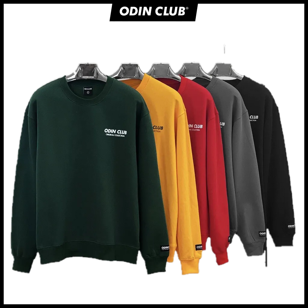 Áo Sweater Nỉ Oversize ODIN CLUB Signature, Áo nỉ dài tay nam nữ form rộng, Local Brand ODIN CLUB