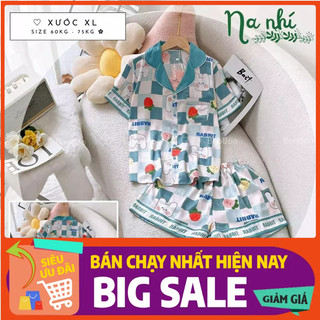 Bigsize Pijama lụa latin xước thiết kế 60-75kg