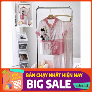 Đồ bộ mặc hè lụa tay ngắn quần dài bigsize