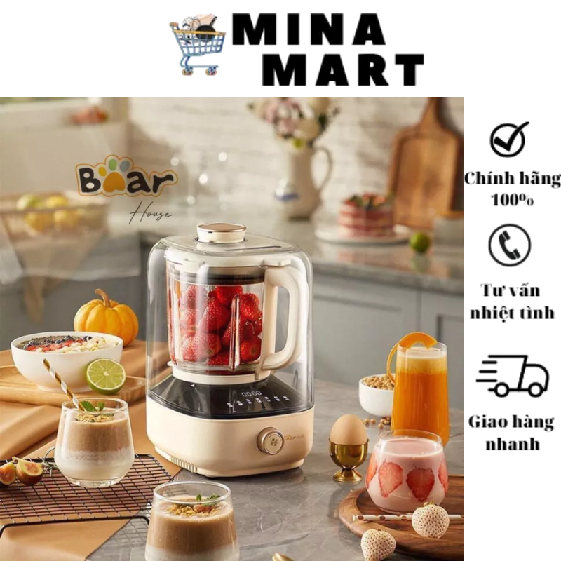MÁY NẤU SỮA HẠT BEAR 1L CHỐNG ỒN, XAY MỊN,TIẾNG ÊM