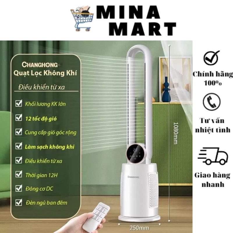 QUẠT KO CÁNH LÀM MÁT BẰNG MÁY HƠI NƯỚC KIÊM LỌC KHÔNG KHÍ CHANGCHONG✨✨