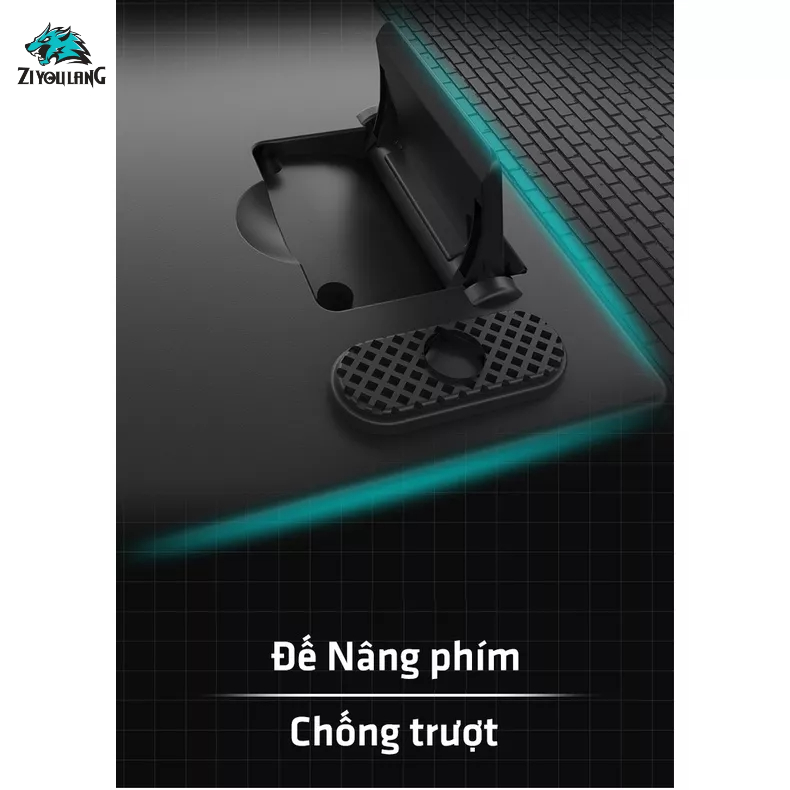Bàn phím cơ Gaming Leaven K550 Blue Switch TKL 87 phím, 9 chế độ LED RGB, Chống nước, Bảo hành 1 năm