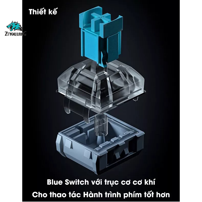 Bàn phím cơ Gaming Leaven K990 - LED RGB Rainbow - Chống nước - Chống bụi - Blue Switch - Bảo hành 1 năm - Chính hãng