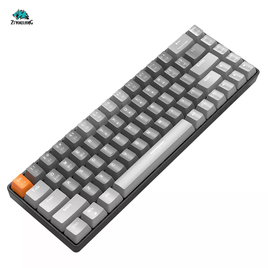 Bàn phím cơ gaming bluetooth không dây K68 - Kết nối 2 chế độ  - 68 Phím Hotswap