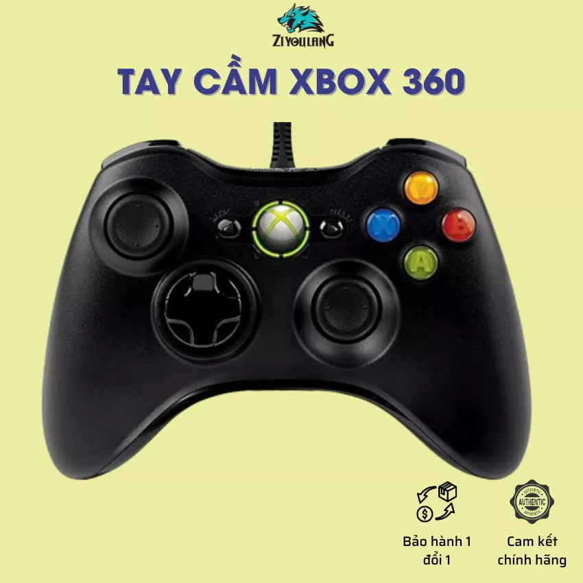 Tay Cầm Chơi Game Xbox 360 - Chuyên game PC , Laptop, F04 - Bảo Hành 1 Năm