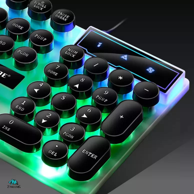 Bộ bàn phím chuột máy tính GTX300 giả cơ - LED 9 chế độ - Phím tròn cổ điển - Chống nước