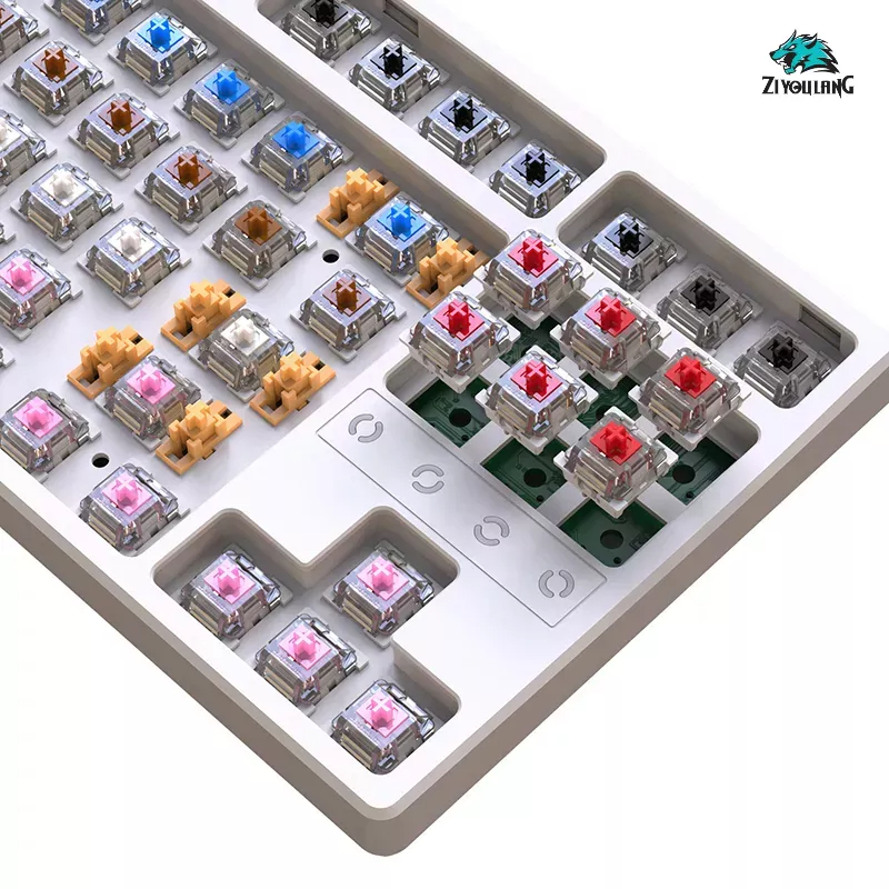 Bàn phím cơ K87 Ziyou - Hotswap - LED RGB - Red switch - Kết nối không dây 3 chế độ - Foam tiêu âm - Bảo hành 12 tháng