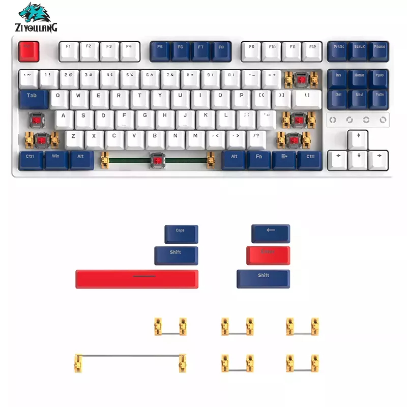 Bàn phím cơ K87 Ziyou - Hotswap - LED RGB - Red switch - Kết nối không dây 3 chế độ - Foam tiêu âm - Bảo hành 12 tháng