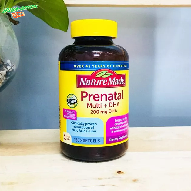 Nature Made Prenatal Multi + DHA - Vitamin Tổng Hợp Cho Bà Bầu Của Mỹ, 150 viên