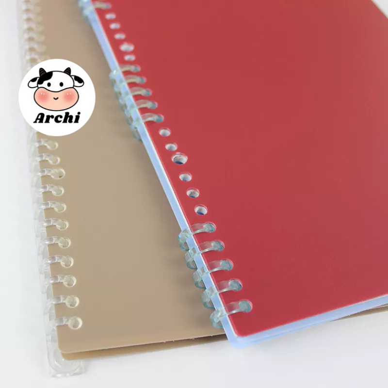 Bìa còng, bìa lá rời B5 A5 Bìa Nhựa đã đục lỗ dày 0.65mm làm sổ caro bullet journal