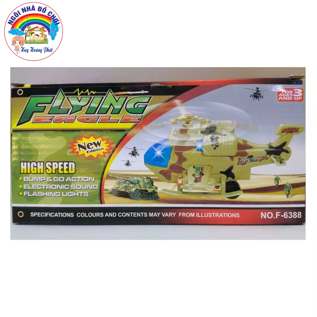 Đồ chơi Máy bay quân sự- FLYING EAGLE: Có đèn flash và có tiếng nhạc. Kích thước máy bay: 24* 18* 12cm