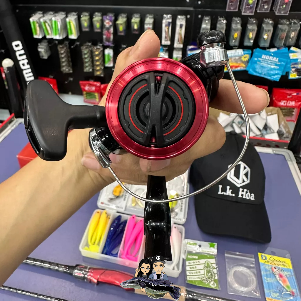 COMBO BỘ CẦN CÂU LURE LK HOÀ - CẦN, MÁY, MỒI, DÙ