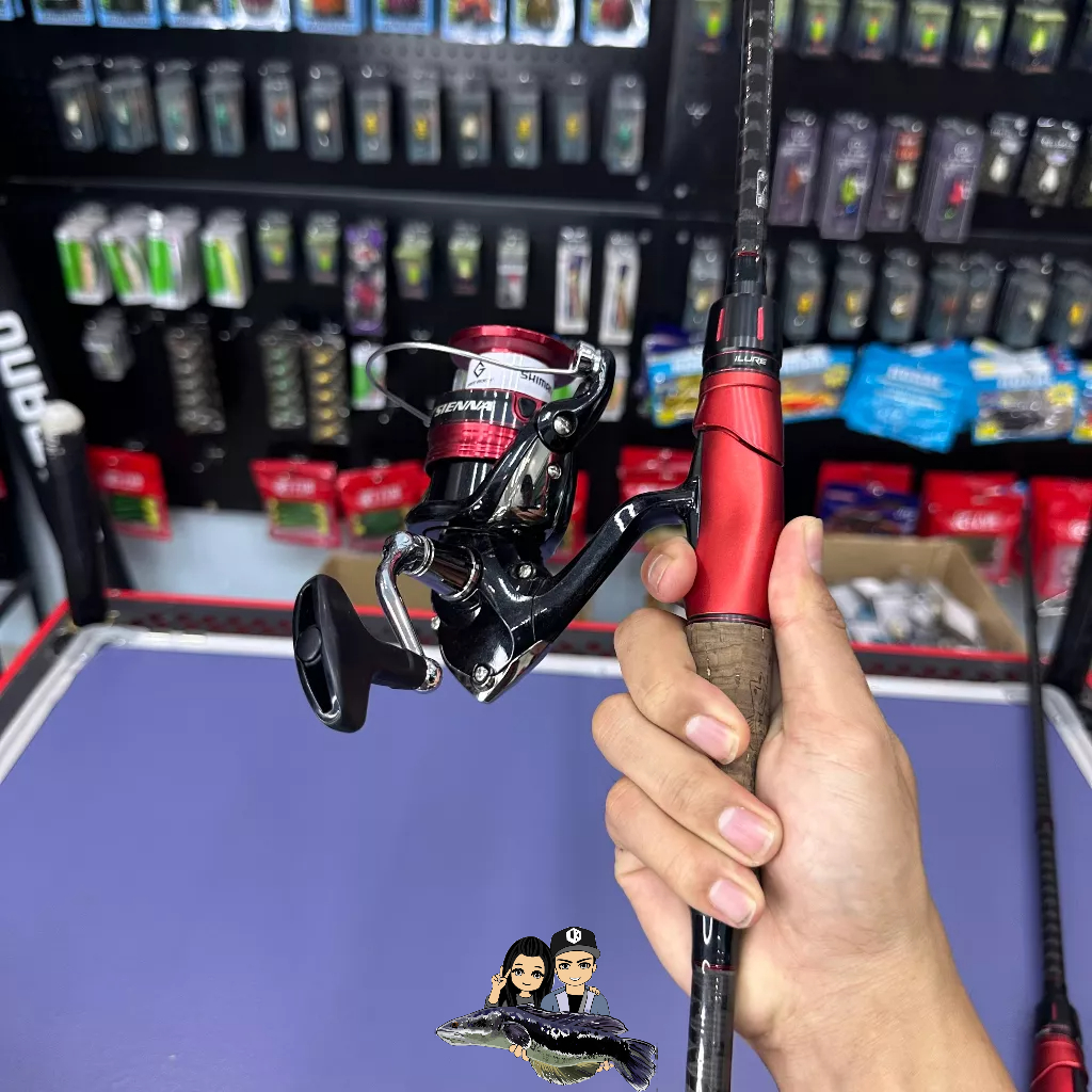 COMBO BỘ CẦN CÂU LURE LK HOÀ - CẦN, MÁY, MỒI, DÙ