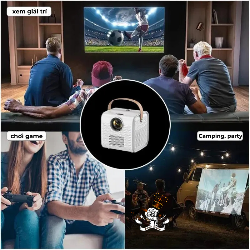 Máy Chiếu Mini S6 Siêu Nét có Hỗ Trợ Tiếng Việt, Kết Nối Bluetooth Wifi Chạy Hệ Điều Hành Android 9 Cao Cấp - DCP24