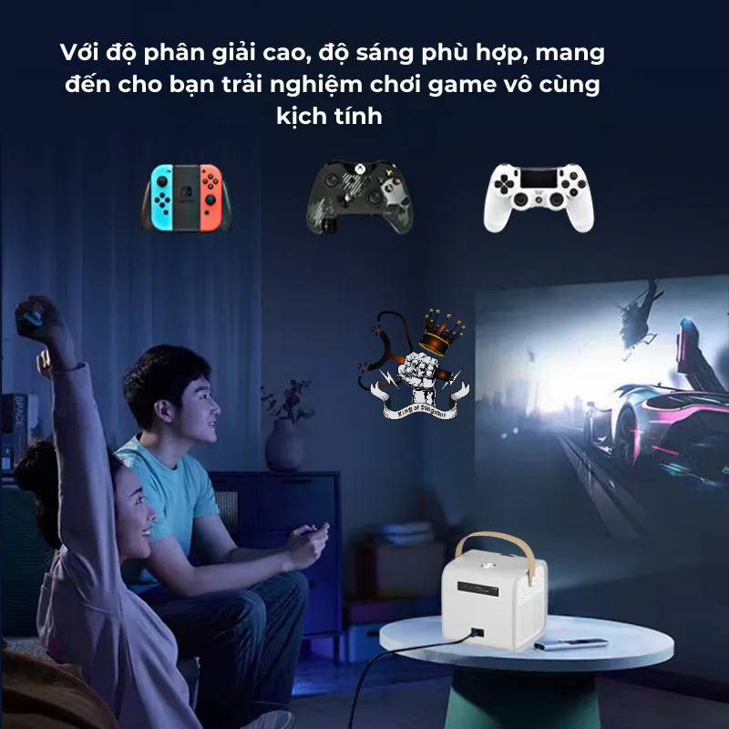 Máy Chiếu Mini S6 Siêu Nét có Hỗ Trợ Tiếng Việt, Kết Nối Bluetooth Wifi Chạy Hệ Điều Hành Android 9 Cao Cấp - DCP24
