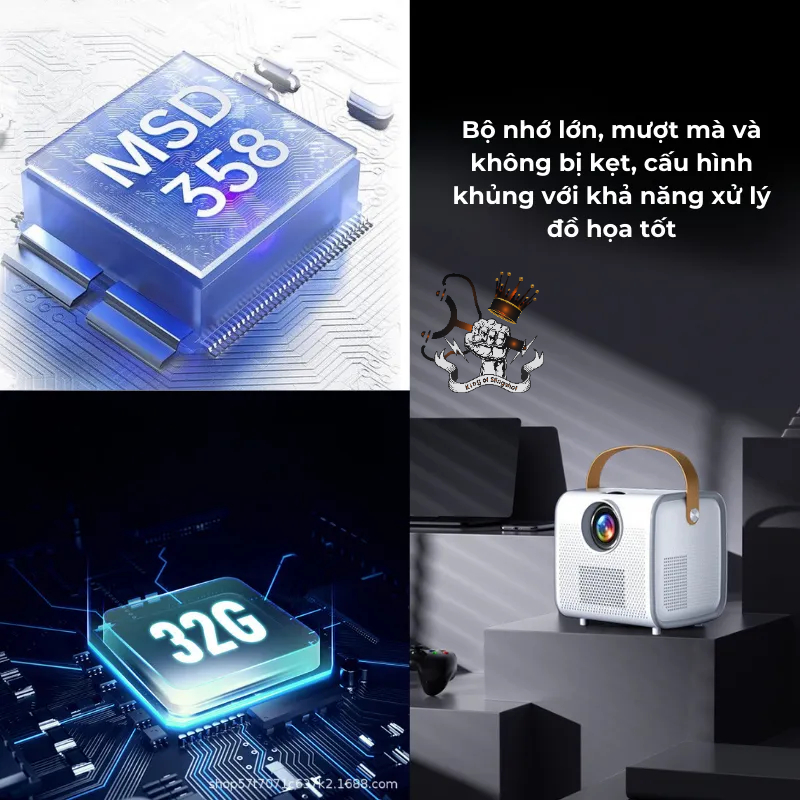 Máy Chiếu Mini S6 Siêu Nét có Hỗ Trợ Tiếng Việt, Kết Nối Bluetooth Wifi Chạy Hệ Điều Hành Android 9 Cao Cấp - DCP24