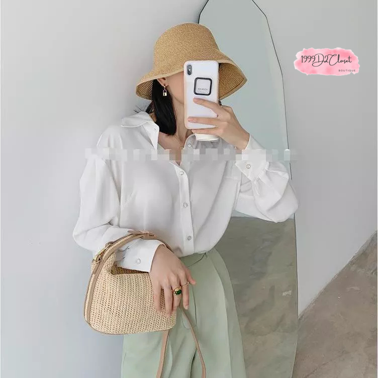 Túi Cói Du Lịch Phong Cách Retro Sang Trọng Mã D16