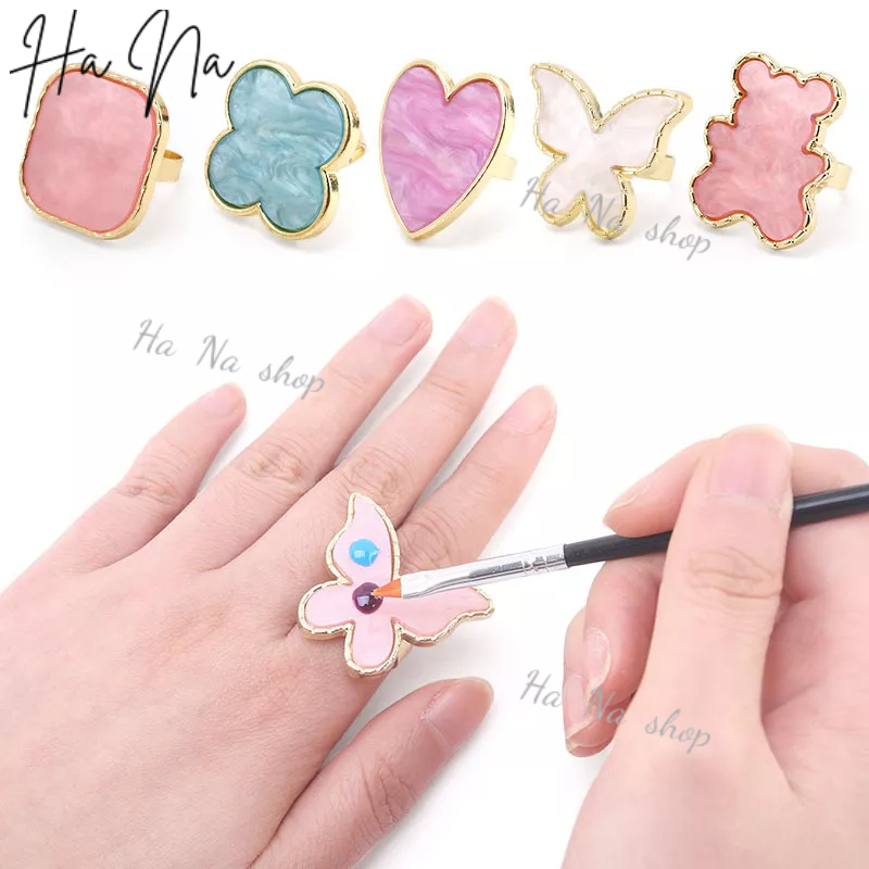 Nhẫn pha màu gel vẽ móng tiện lợi - nhẫn phối màu sơn gel
