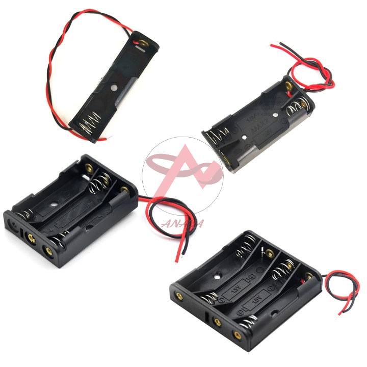 Đế Pin AAA Nối Tiếp Có Nắp Và Công Tắc