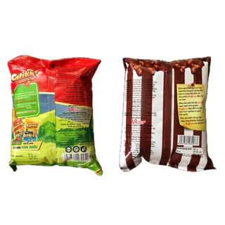 2 Gói Snack Chikki Đùi gà / Puff corn socola gói 35g